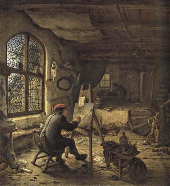Adriaen van ostade The Painter in his Studio oil painting image